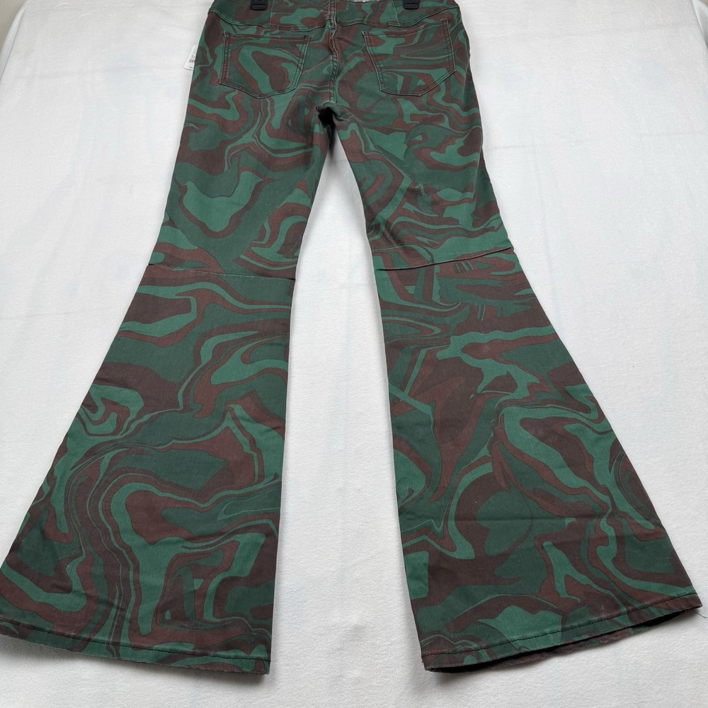 Free People Penny Pull on Flare Jeans in Camo - Picture 10 of 13